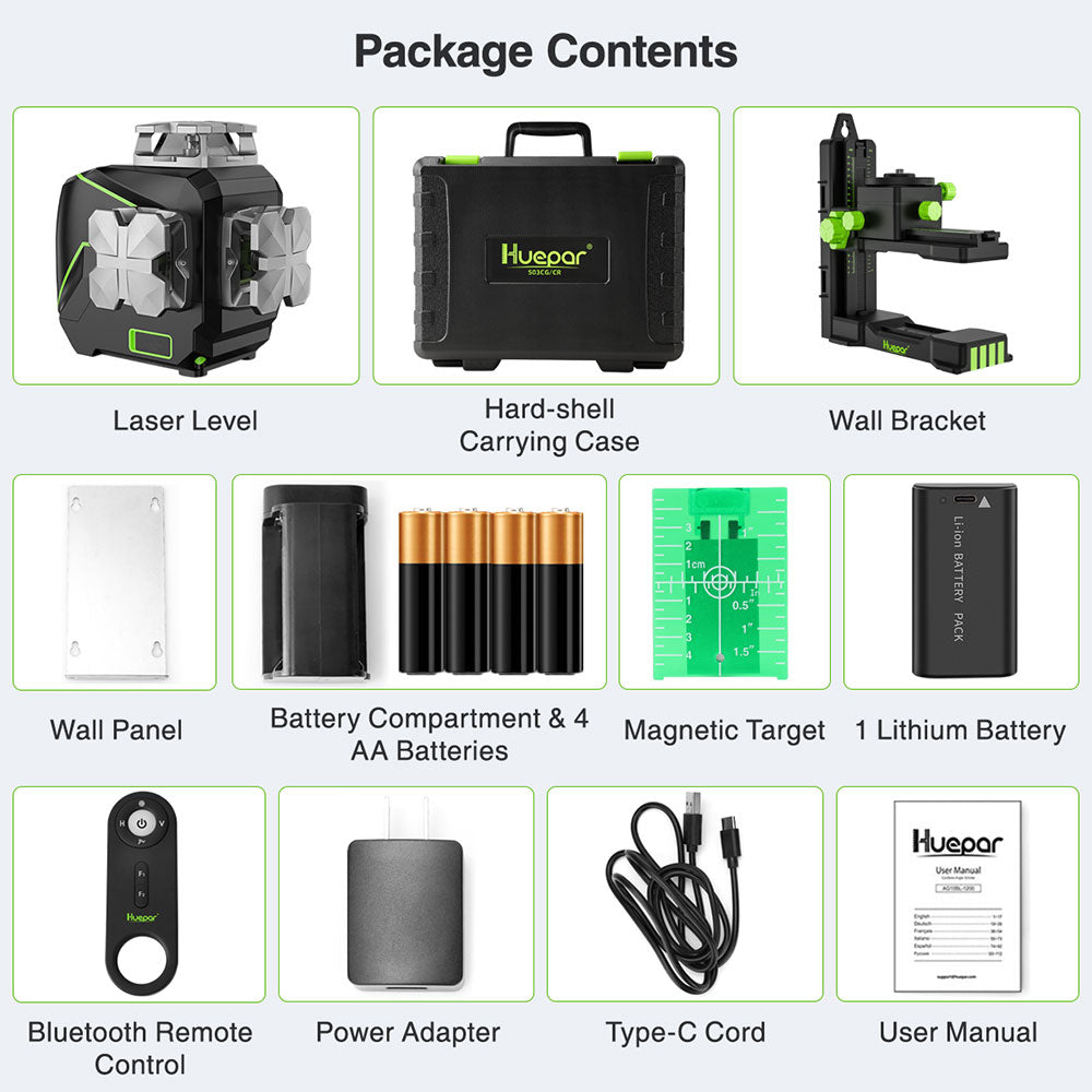 Huepar S03CG HUEPAR ES - Nivel láser