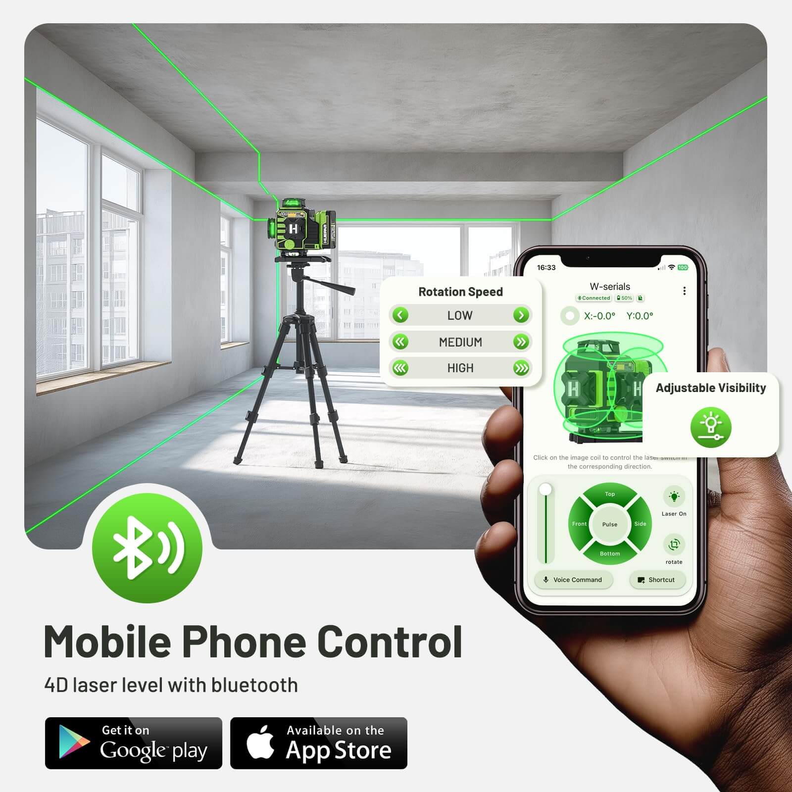 Huepar W04CG Nivel Láser