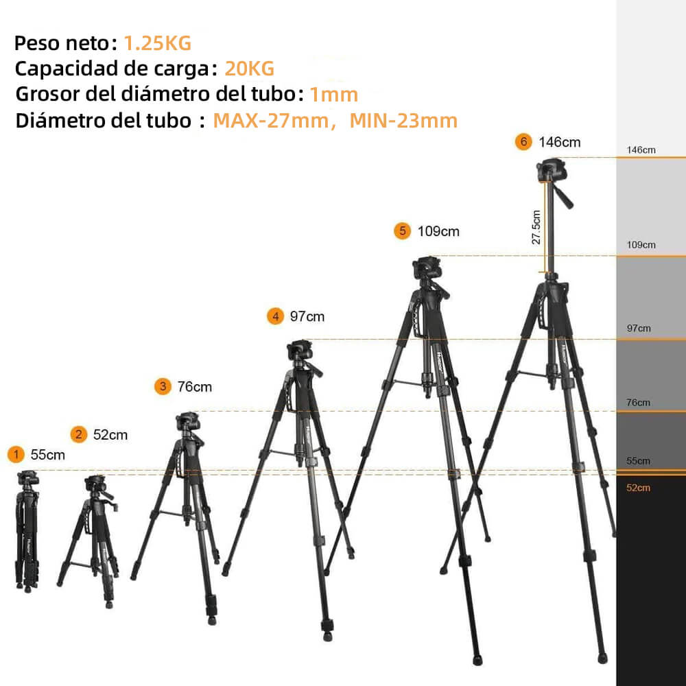 Huepar TPD14 - Láser autonivelant nivel de luz láser trípode ajustable 143cm