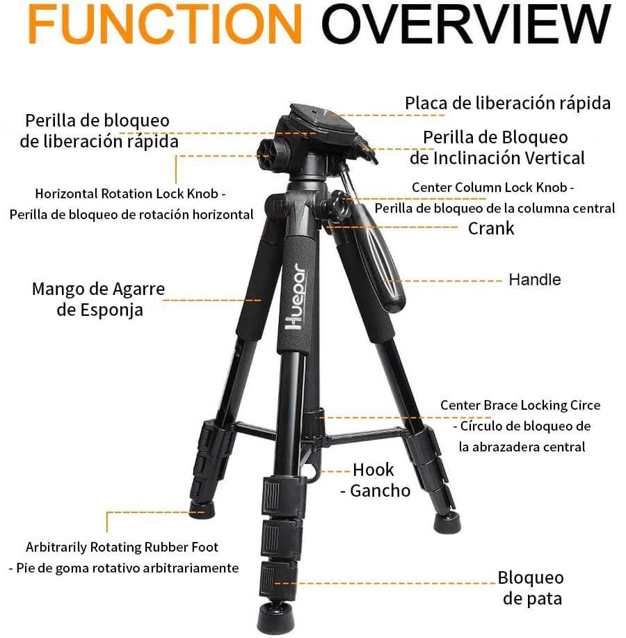 Huepar TPD14 - Láser autonivelant nivel de luz láser trípode ajustable 143cm